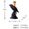 Glowing Black Crow Candlestick LED Candle Halloween Gothic Table Decor 4