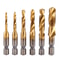Titanium HSS Tap Drill Bit Set Hex Shank Screw Thread Tapping Tools M3M10 18