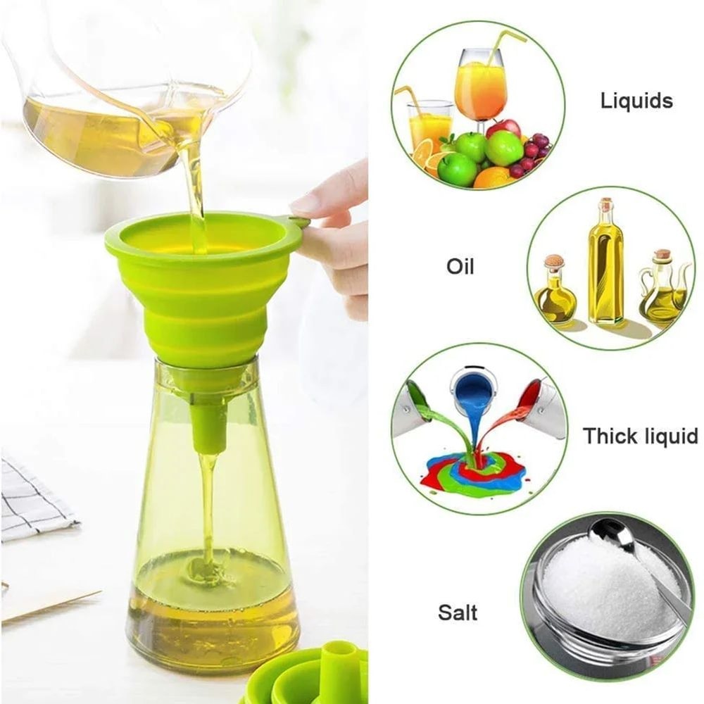 Portable Silicone Collapsible Funnel For Clean SpillFree Pouring 4