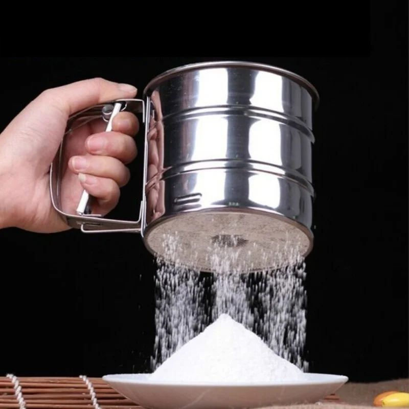 Premium Stainless Steel Handheld Flour Sieve EasyGrip Baking Sifter Cup For Smooth ClumpFree Dry I 1