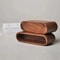 Black Walnut Wooden Business Card Box Solid Wood Desktop Business Card Holder With Large Capacity 2