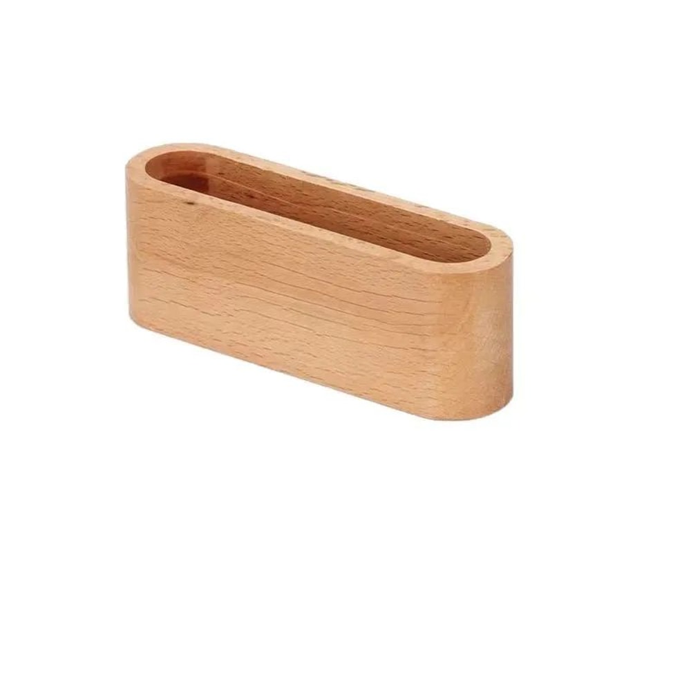 Black Walnut Wooden Business Card Box Solid Wood Desktop Business Card Holder With Large Capacity 6