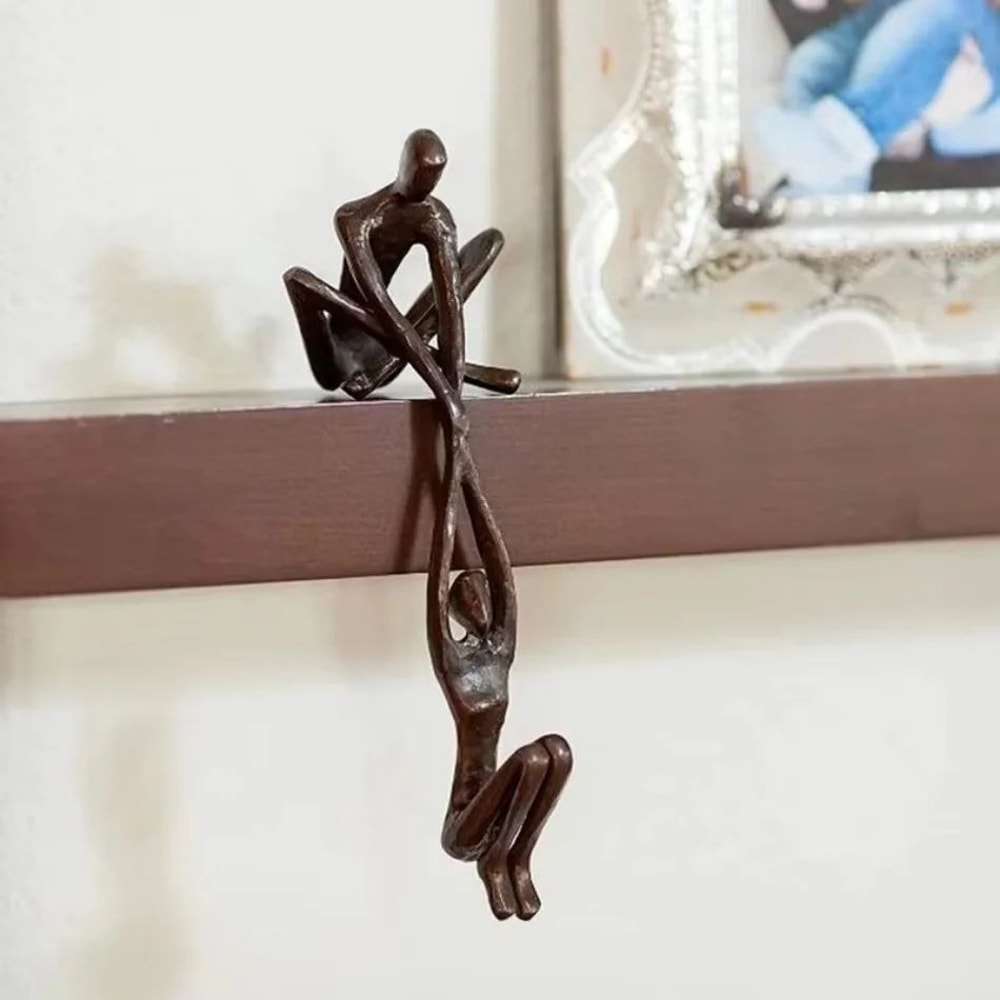 Elegant Modern Dance Bronze Resin Sculpture Home Decor Figurine 0