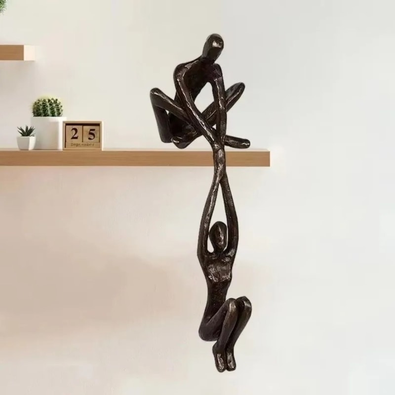 Elegant Modern Dance Bronze Resin Sculpture Home Decor Figurine 2