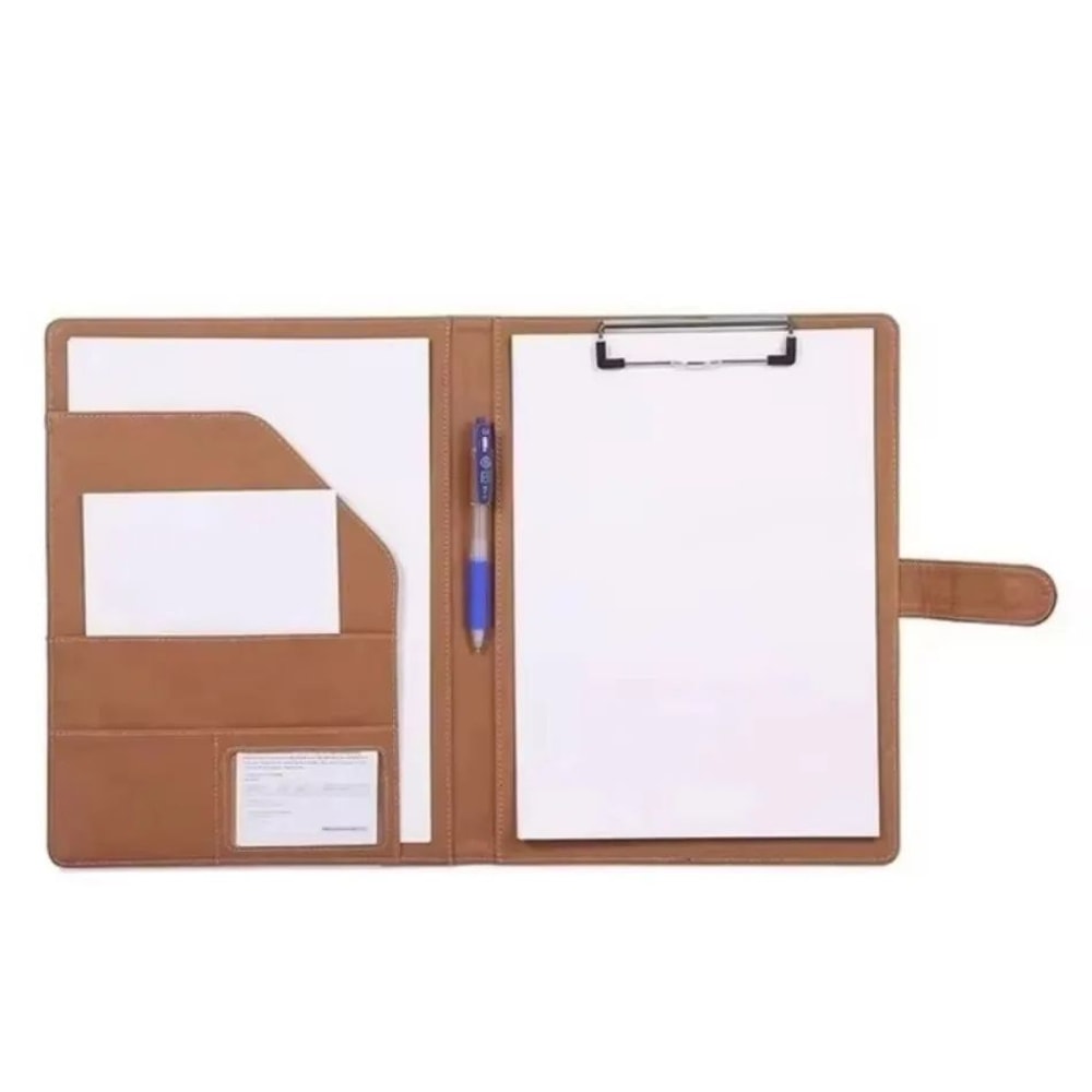 A4 PU Leather Business Portfolio Folder With Magnetic Closure And Memo Pad 2