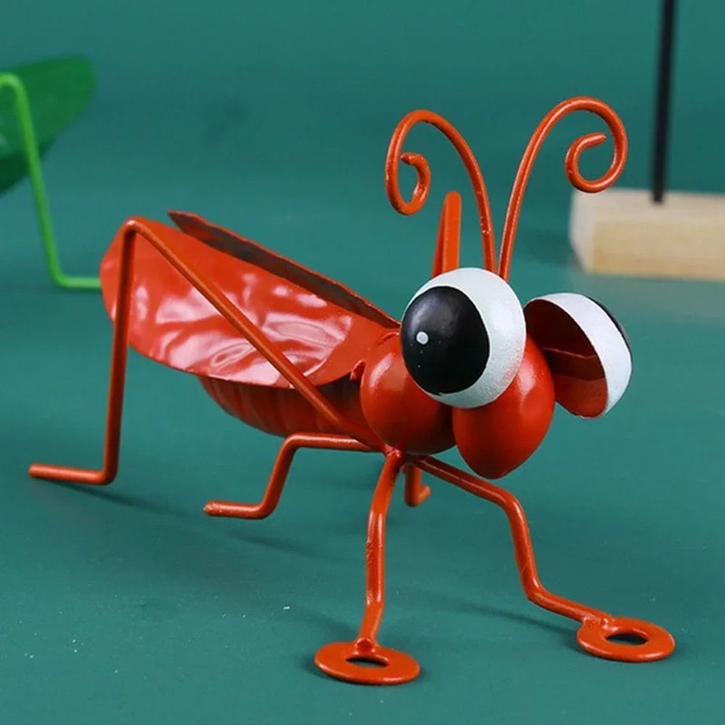 Cute Metal Grasshopper Garden Decor Outdoor Wall And Tree Art Accent 2