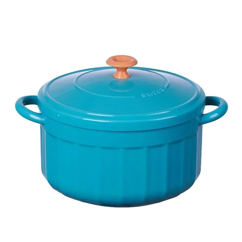 Stainless Steel Noodle Bowl With Lid MicrowaveSafe Double Handle Soup Bowl 6