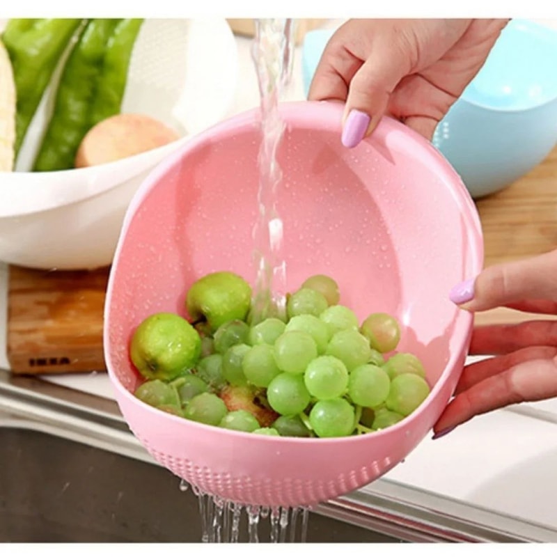 MultiPurpose Rice Sieve Colander For Washing And Draining Fruits Vegetables 4