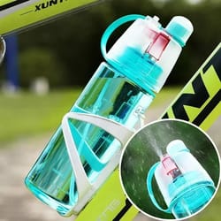 sports spray water bottle portable cooling bottle for cycling and outdoor fitness