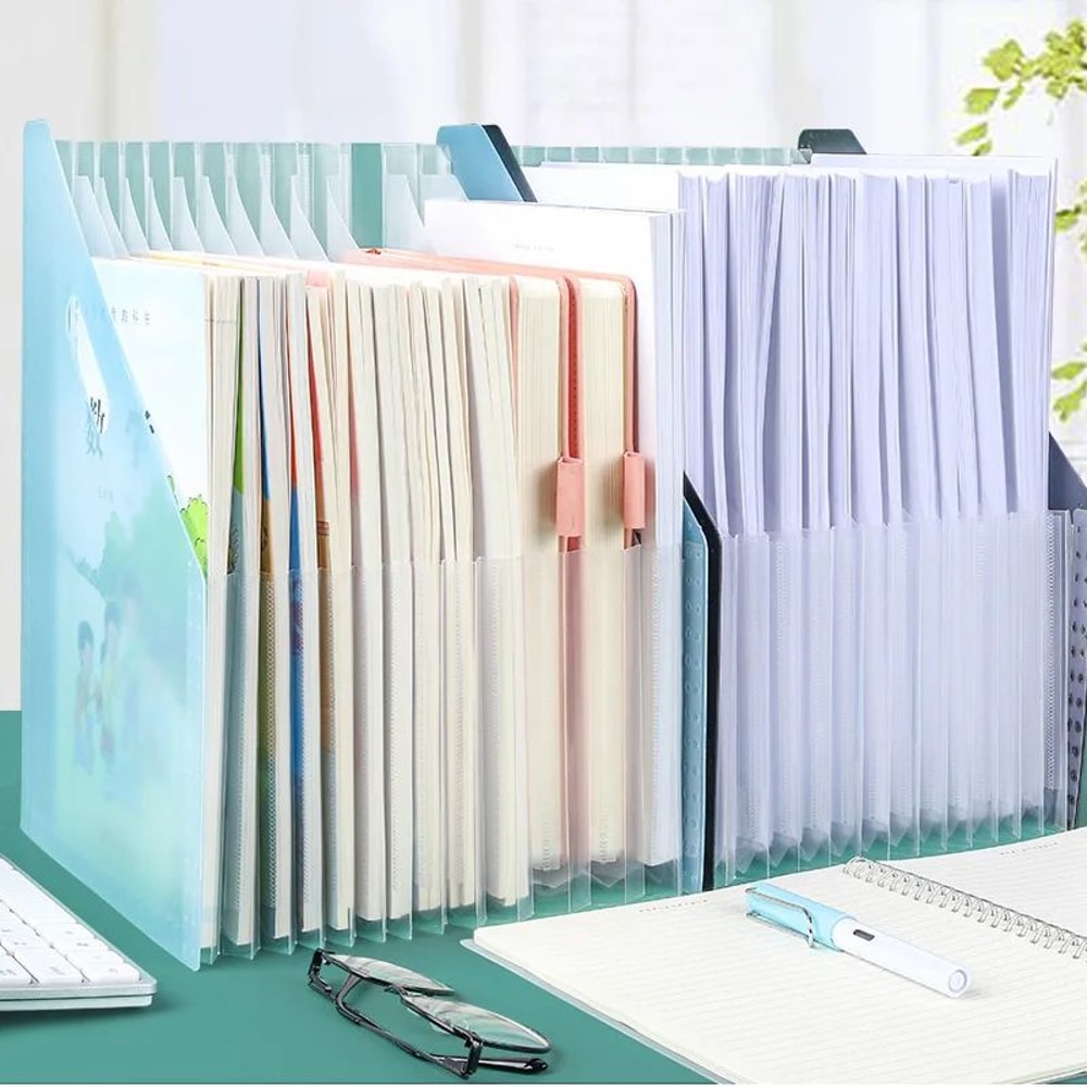 Expanding Desk File Organizer MultiLayer Document Folder For Office And School 0