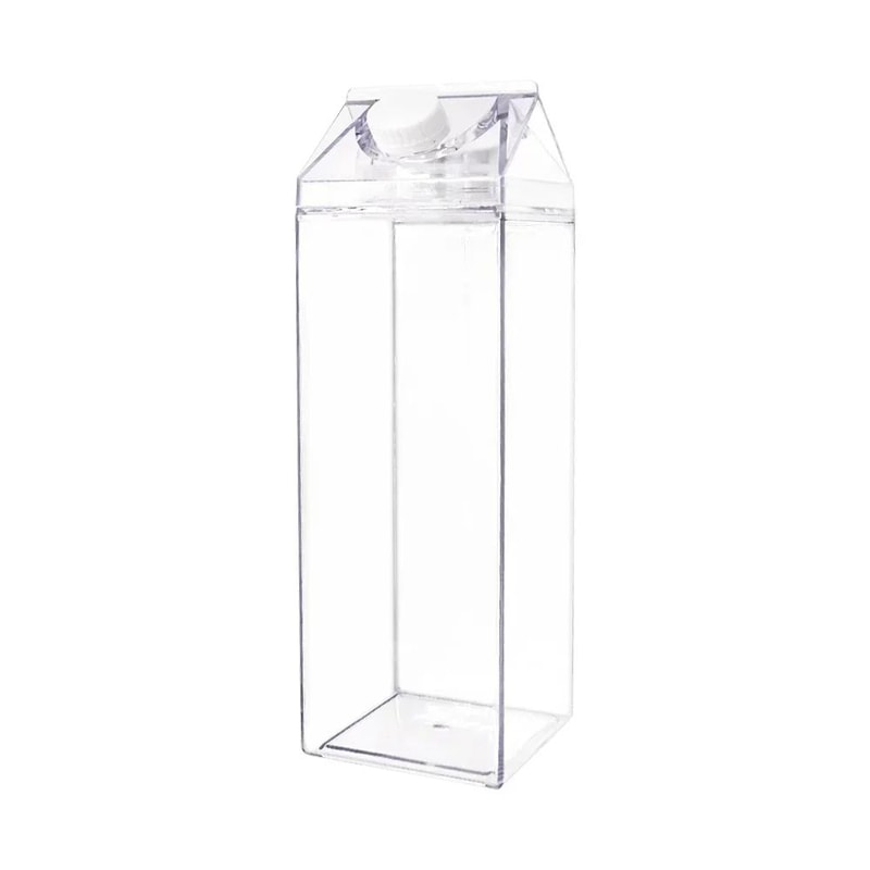 Transparent Milk Box Water Cup Large Capacity Plastic Drink Cup 1