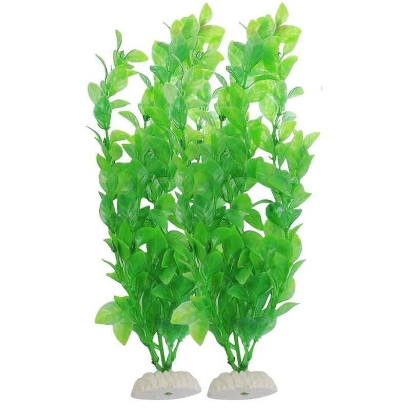 Green Artificial Aquarium Plants Plastic Fish Tank Decor Grass 1