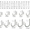 High Carbon Steel Fishing Hooks Set Barbed Circle Hooks 100pcs 4