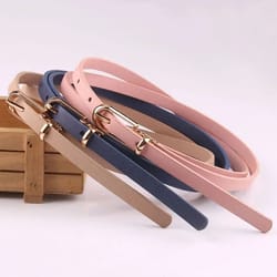 candy color thin waist belt adjustable women fashion belt