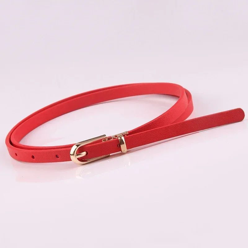 Candy Color Thin Waist Belt Adjustable Women Fashion Belt 3