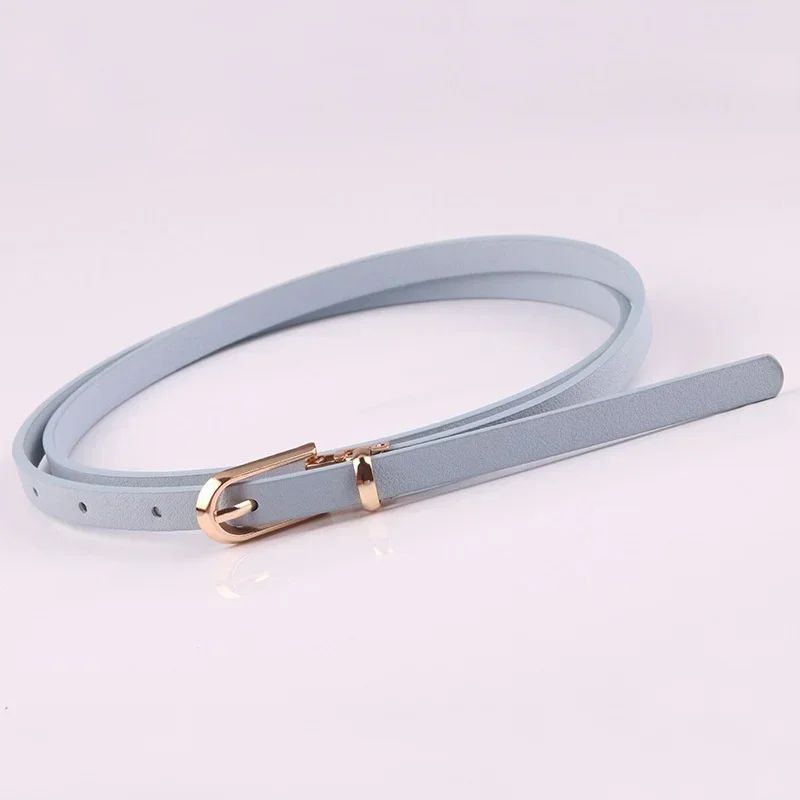 Candy Color Thin Waist Belt Adjustable Women Fashion Belt 4