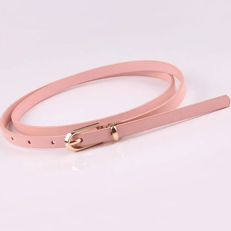 Candy Color Thin Waist Belt Adjustable Women Fashion Belt 5