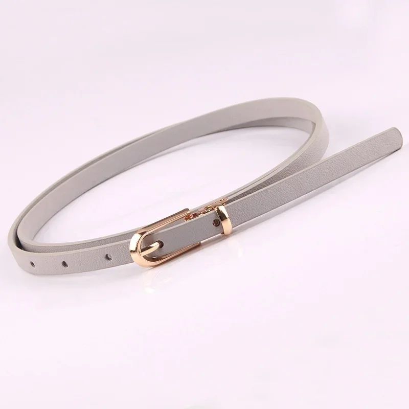 Candy Color Thin Waist Belt Adjustable Women Fashion Belt 6
