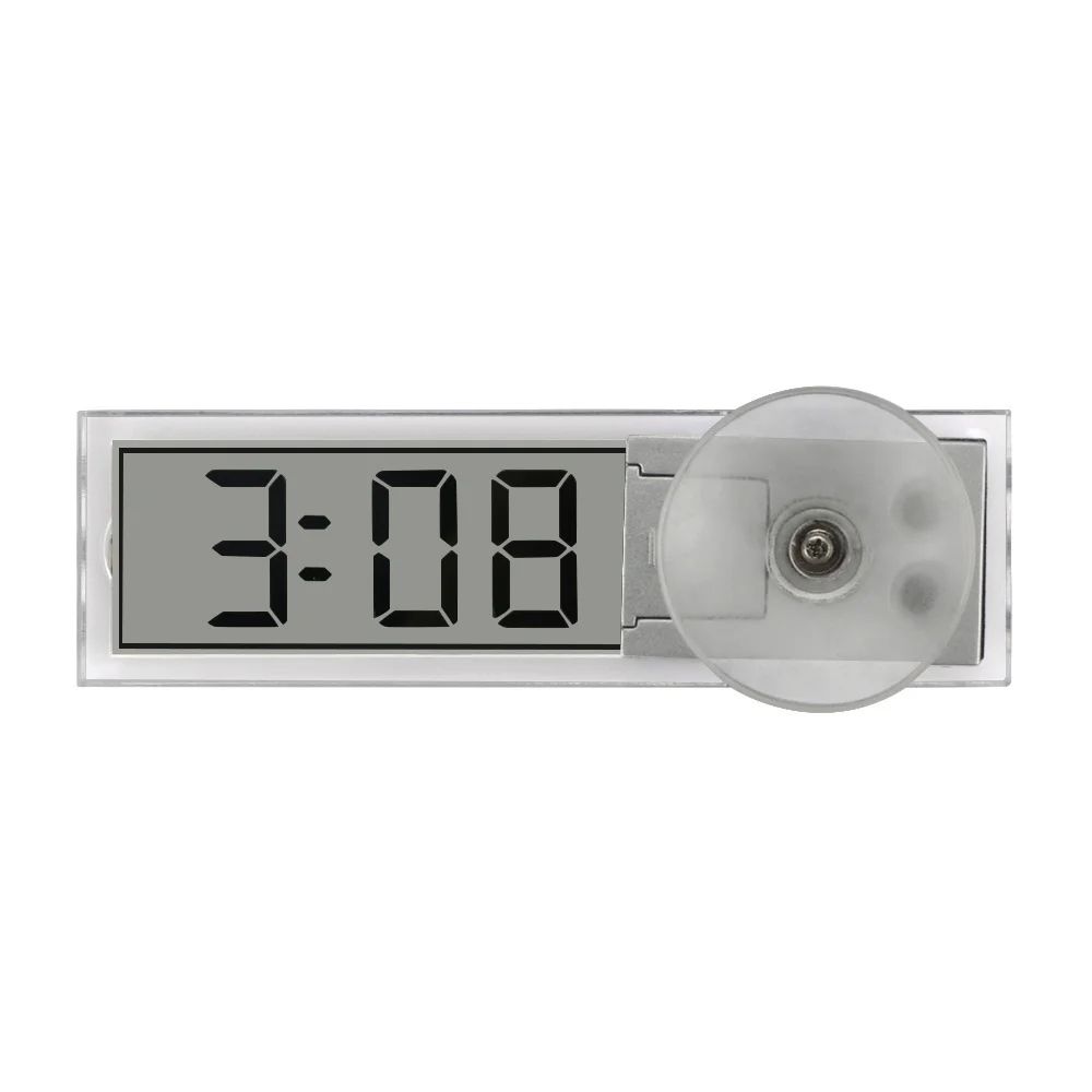 LCD Digital Car Thermometer With Clock Indoor Outdoor Temperature Display 4