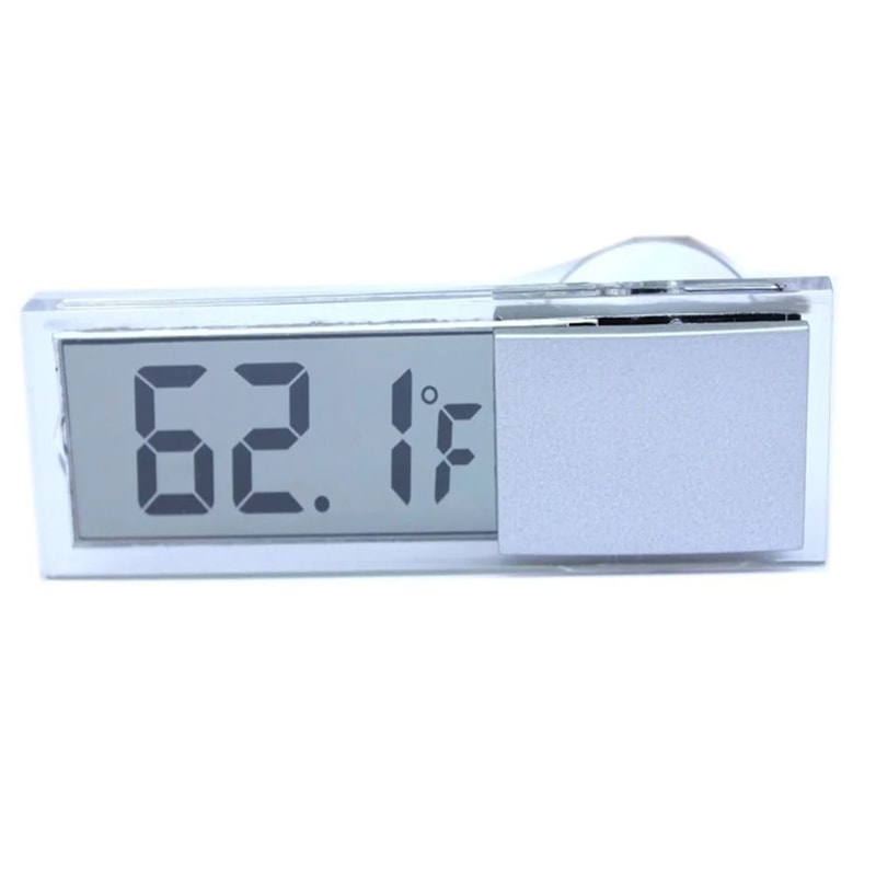 LCD Digital Car Thermometer With Clock Indoor Outdoor Temperature Display 7