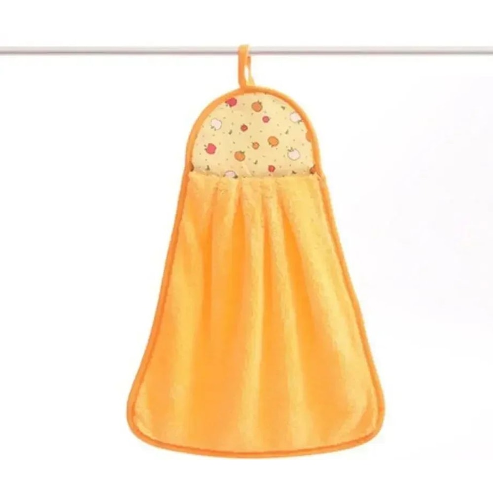 Coral Velvet Soft Hand Towel Absorbent Hanging Kitchen And Bathroom Cloth 2