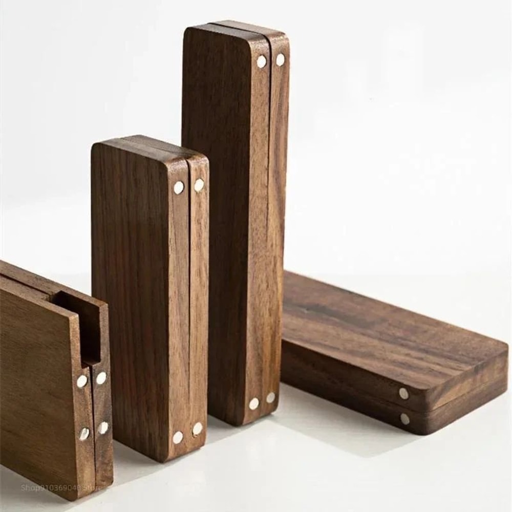 Portable Wooden Watercolor Paint Box Magnetic Travel Palette 3