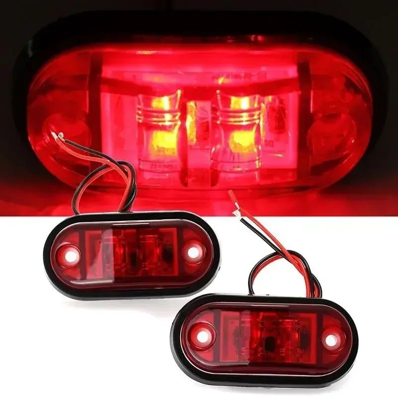 Universal 12V24V Waterproof LED Side Marker Tail Light For Trucks Trailers 6