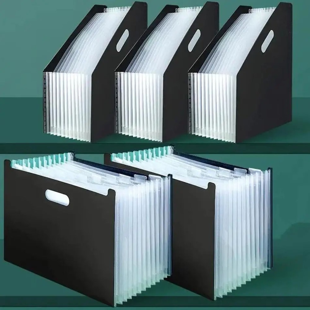 A4 Vertical Desk File Organizer MultiLayer Standing Document Folder 0