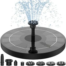 mini solar water fountain floating pond & bird bath decor