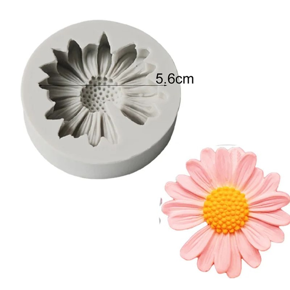 Artisan Daisy Chamomile Silicone Craft Mold Floral DIY Soap Candle Making Mold Set 1