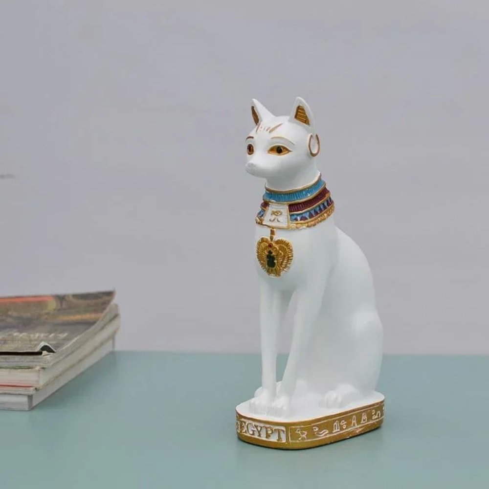 Regal Bastet Egyptian Cat Statue Elegant Home Decor Egyptian Figurine Accent 7