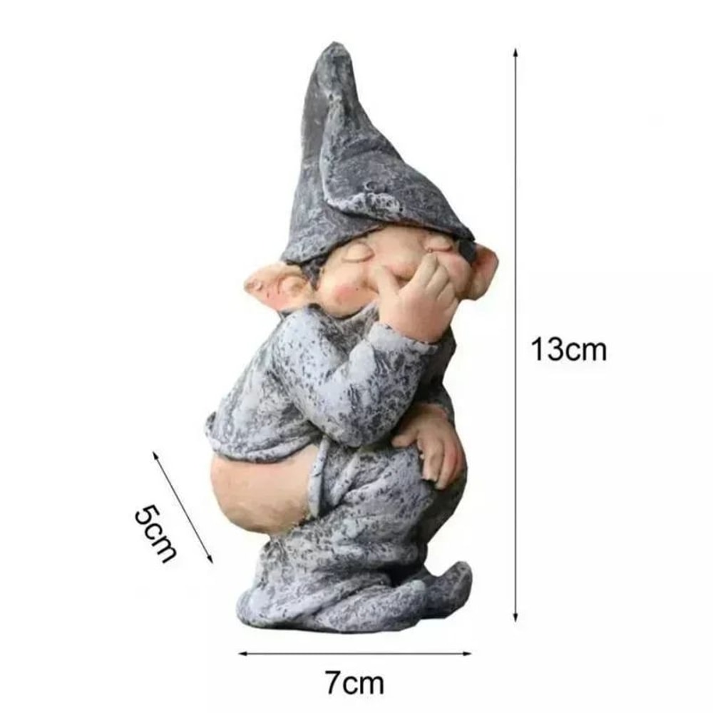 Cheeky Resin Garden Gnome Statue Playful Garden Gnome Statue For Lawn Patio Decor 5