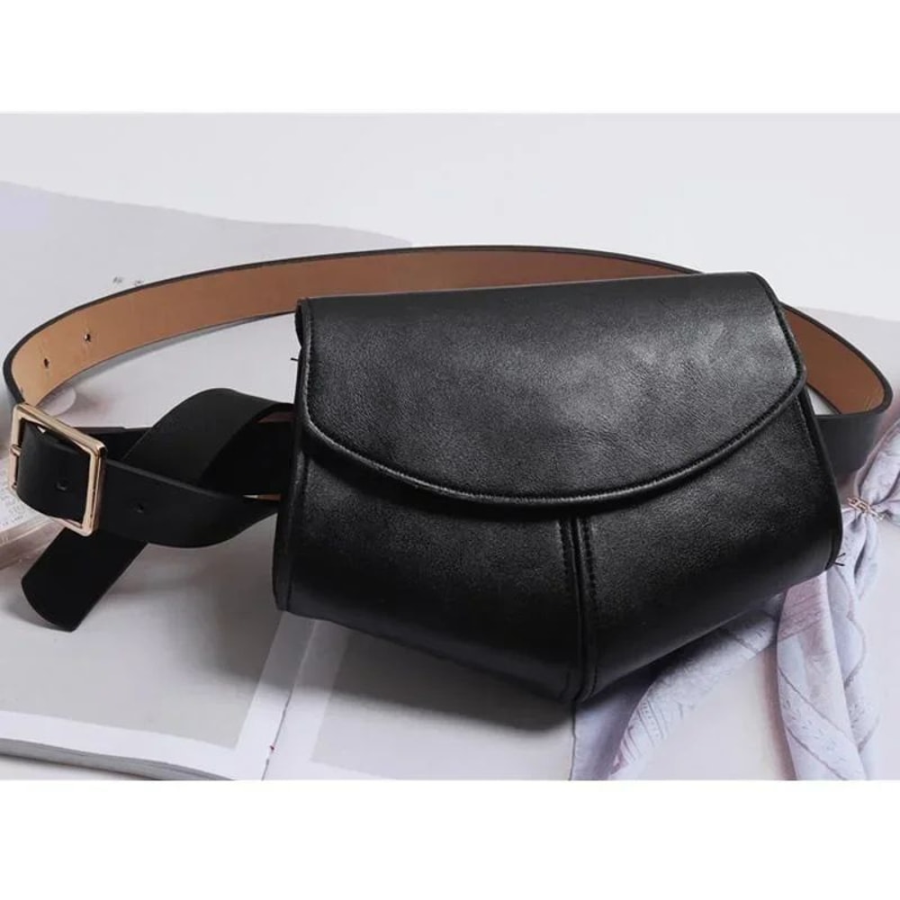 Chic Snakeskin Waist Saddle Bag Trendy Women Waist Bag With Belt Design 6