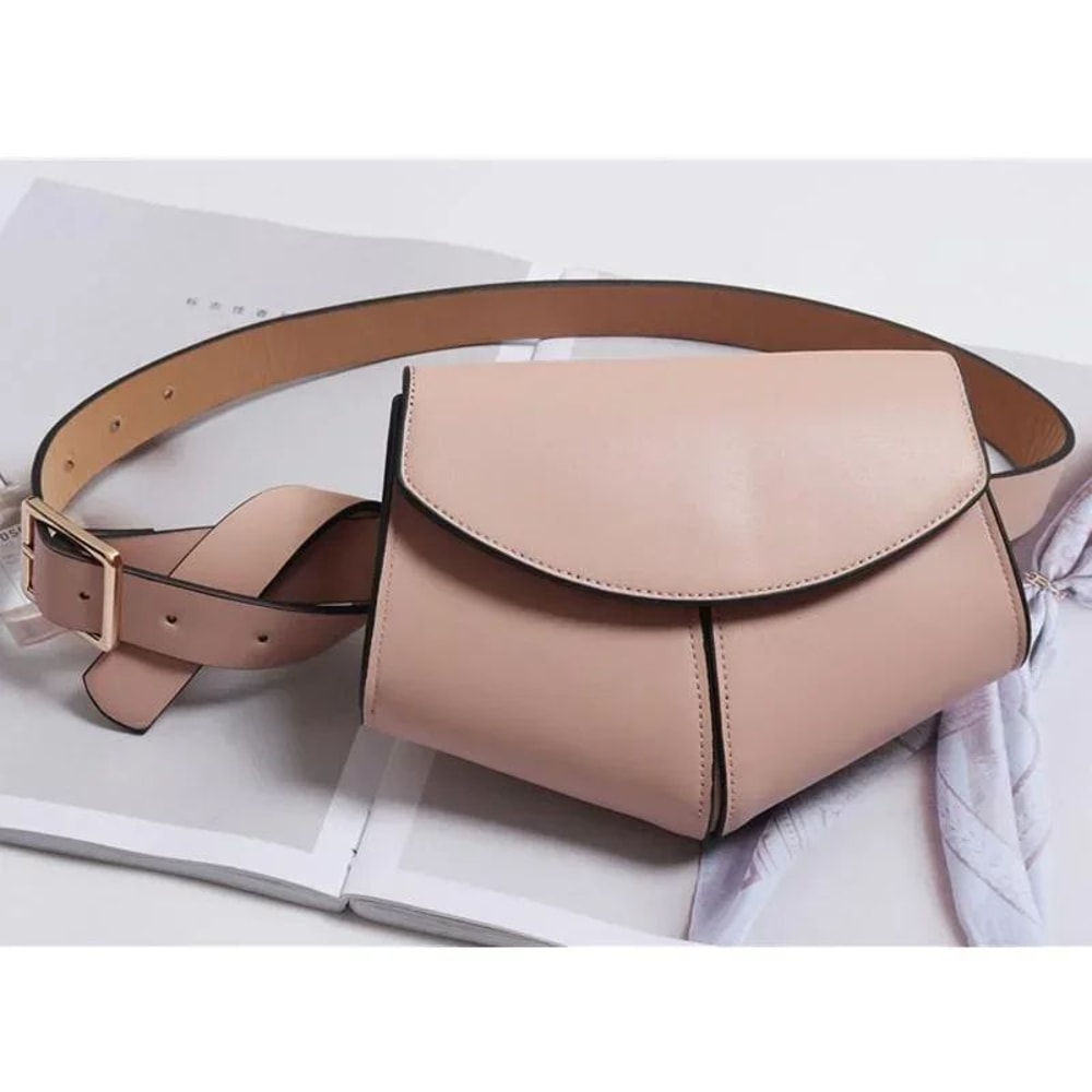 Chic Snakeskin Waist Saddle Bag Trendy Women Waist Bag With Belt Design 9