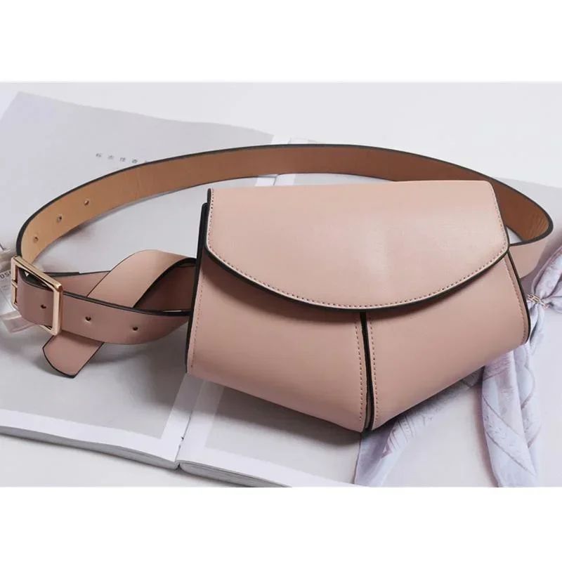 Chic Snakeskin Waist Saddle Bag Trendy Women Waist Bag With Belt Design 9
