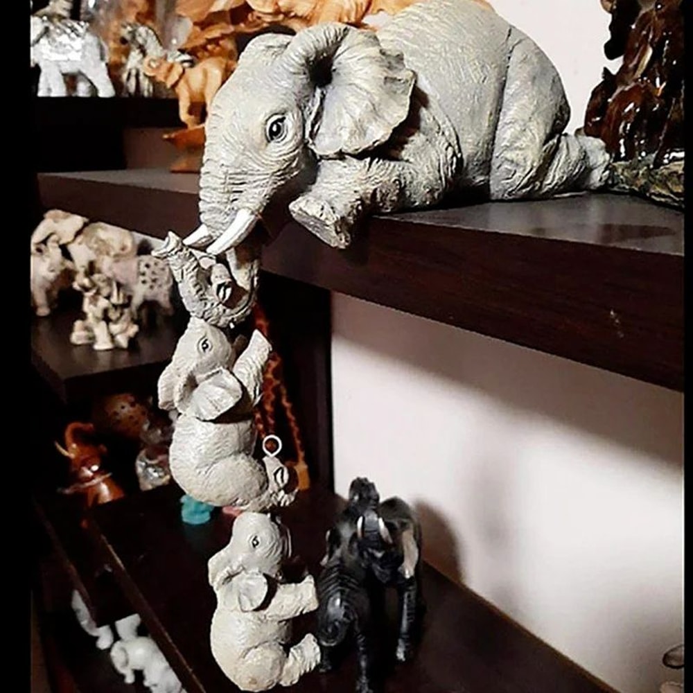 Heartwarming Elephant Family Figurines Set 3Piece Elephant Figurines For Home Decor 4