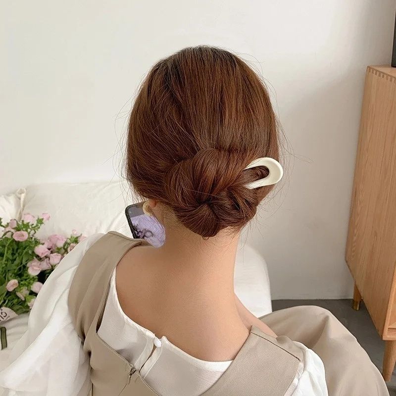 Candy Luxe UShaped Hair Stick Elegant U Shaped Hair Pin In Trendy Candy Colors 1