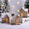 Luminous LED Mini Wooden Christmas House DIY LED Christmas House Ornament 0
