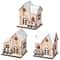 Luminous LED Mini Wooden Christmas House DIY LED Christmas House Ornament 4