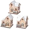 Luminous LED Mini Wooden Christmas House DIY LED Christmas House Ornament 4