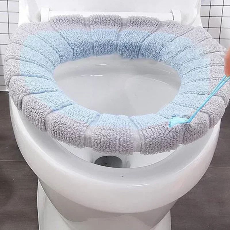 Thickened Toilet Seat Cover Pad Warm Washable NonSlip Soft Toilet Seat Cover 2
