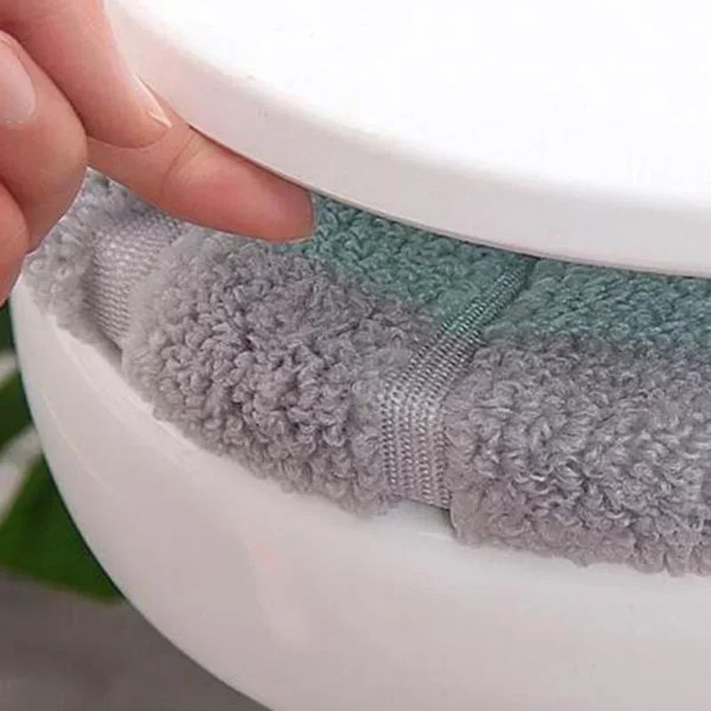 Thickened Toilet Seat Cover Pad Warm Washable NonSlip Soft Toilet Seat Cover 4