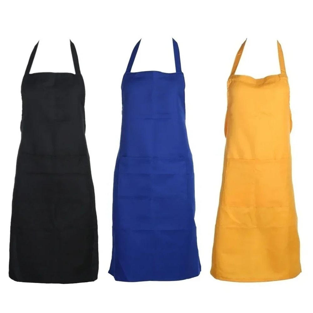 ProComfort Waterproof Kitchen Apron With Pockets Thick Cotton Blend Cooking Apron For Home Restau 4