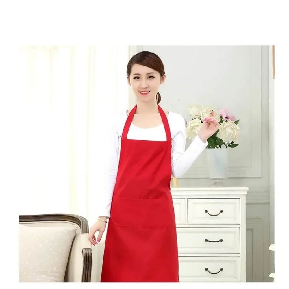 ProComfort Waterproof Kitchen Apron With Pockets Thick Cotton Blend Cooking Apron For Home Restau 8