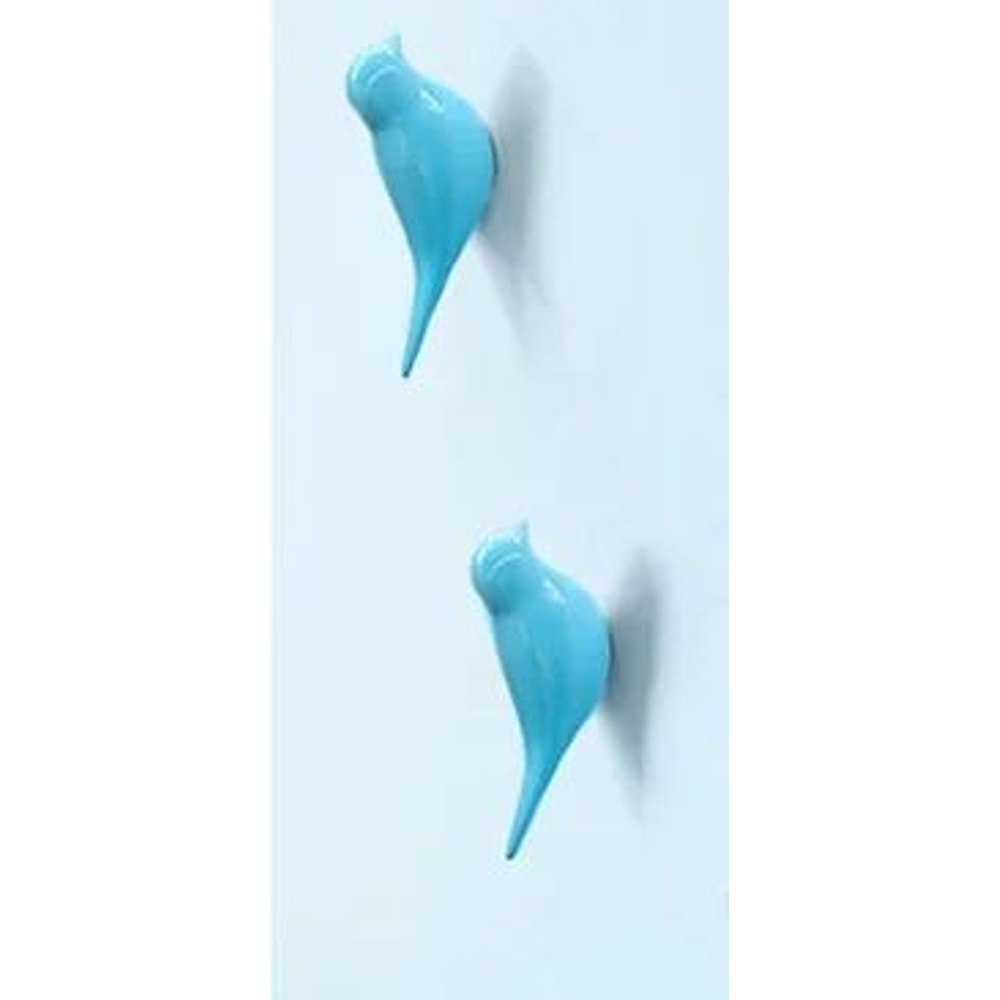 PerchCharm Decorative Bird Wall Hook 3D Resin Animal Coat Hook With Wood Grain Finish 7