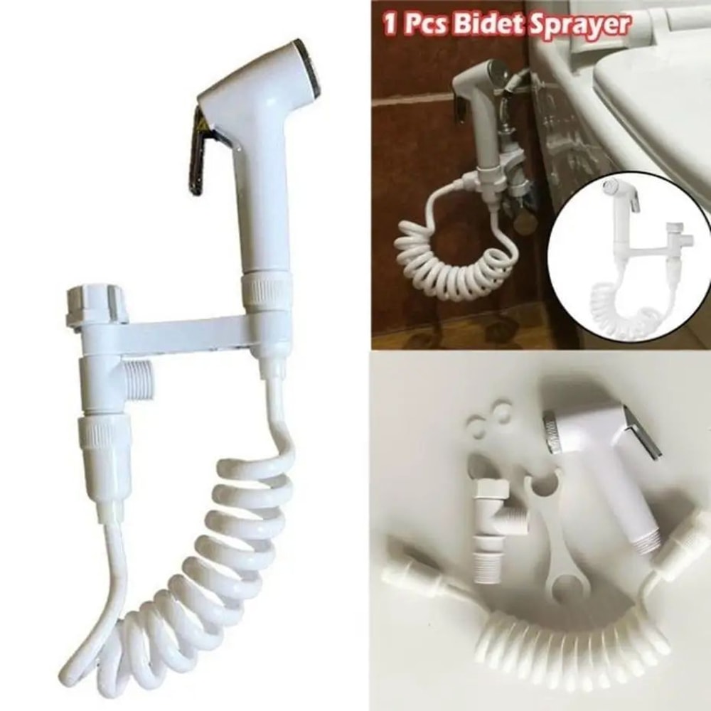CleanFlow Handheld Bidet Sprayer Set Stainless Steel Toilet Bidet Attachment With Flexible Shower 0