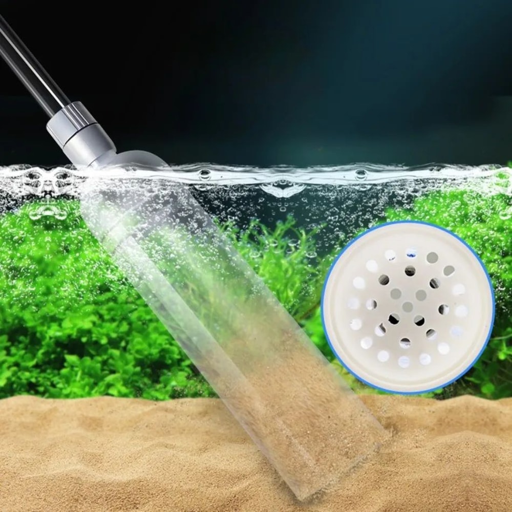 AquaClean Pro Aquarium Gravel Vacuum Cleaner Manual Fish Tank Siphon Pump For Easy Water Changes 0