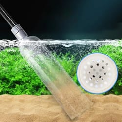 aquaclean pro aquarium gravel vacuum cleaner – manual fish tank siphon pump for easy water changes