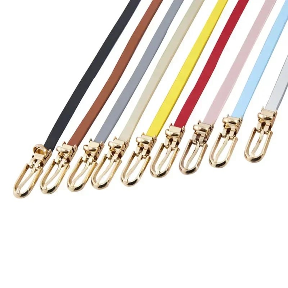 PearlGrace Elastic Waist Belt For Women Luxury Double Pearl Dress Belt In PU Leather 1