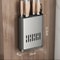 DryNest Wall Mounted Chopstick Holder With Drain Tray Space Aluminum Utensil Storage Rack 5